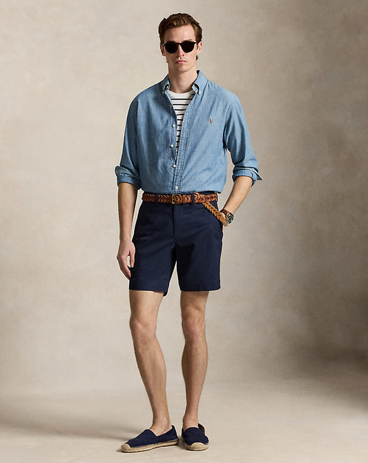 20.5 cm Stretch Straight Fit Chino Short Nautical Ink