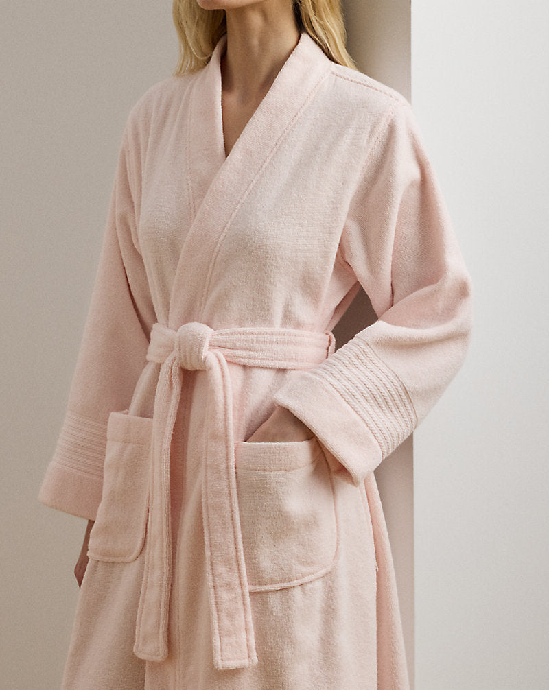 Custom Cotton Terry Cloth Robe Pink